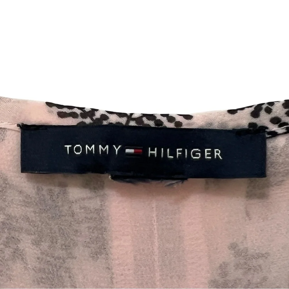 TOMMY HILFIGER pink and blue peasant blouse XXL - Picture 8 of 9